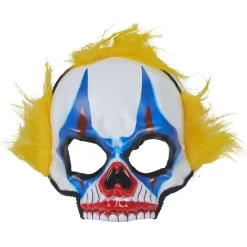 Clearance Gifi Demi masque clown Halloween avec cheveux