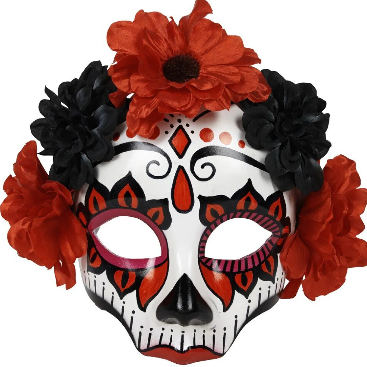 Clearance Gifi Demi masque fleur Day of dead