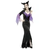 Best Gifi Déguisement adulte Halloween reine maléfique noir violet taille S