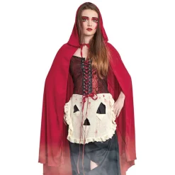 Sale Gifi Déguisement adulte Halloween chaperon rouge robe et cape Taille S