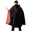 Best Gifi Déguisement adulte magicien cape noir et rouge - Taille unique