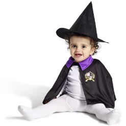 Clearance Gifi Déguisement bébé Halloween petit sorcier cape et chapeau noir violet