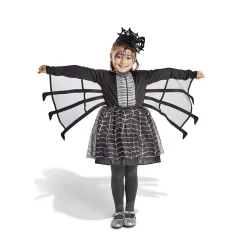 Best Gifi Déguisement enfant Halloween araignée robe noir et blanc 4/6 ans