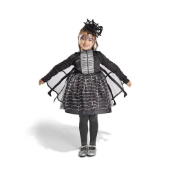 Best Gifi Déguisement enfant Halloween araignée robe noir et blanc 4/6 ans