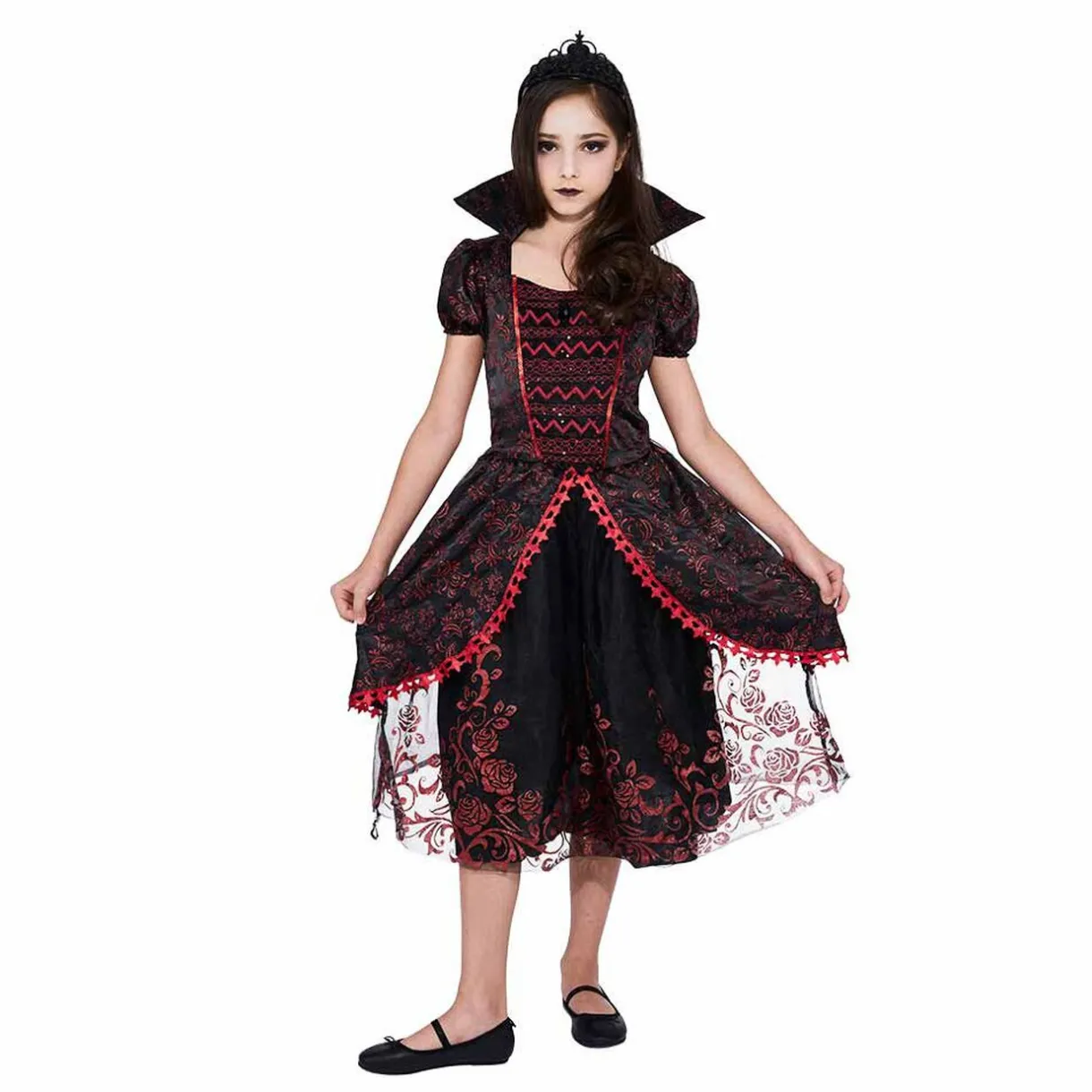 Sale Gifi Déguisement enfant reine gothique Halloween 7 à 10 ans