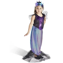 Clearance Gifi Déguisement enfant sirène robe et serre-tête noir et violet 11/14ans
