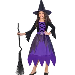 Best Gifi Déguisement enfant sorcière violette 7/10 ans