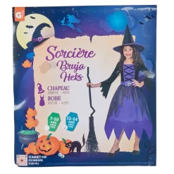 Best Gifi Déguisement enfant sorcière violette 11/14 ans
