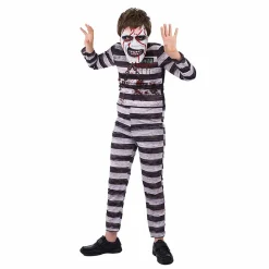 Clearance Gifi Déguisement enfant zombie prisonnier Halloween 7 à 10 ans