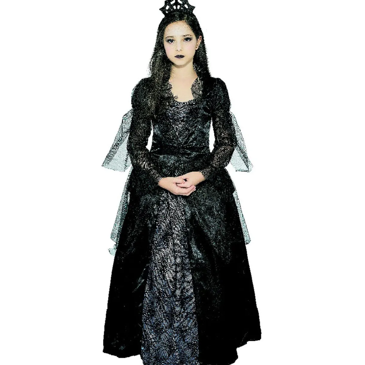 Best Gifi Déguisement fille reine noire Halloween 7/10 ans