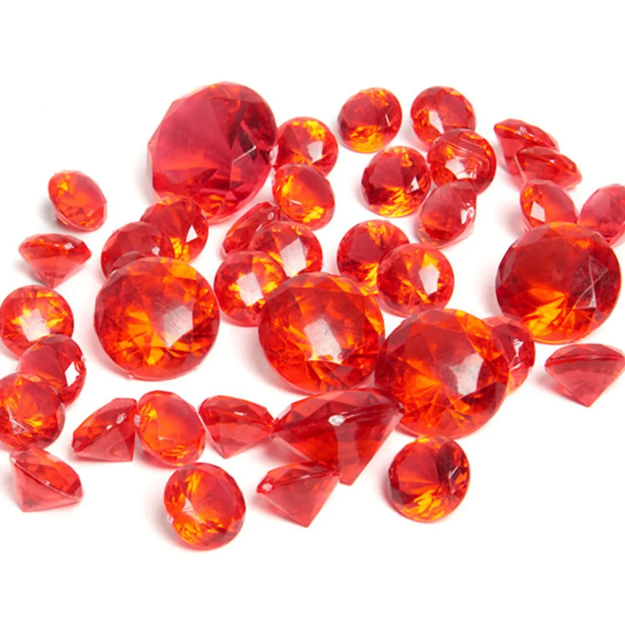 Clearance Gifi Diamants décoratifs rouges transparents