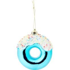 Gifi Donut à suspendre bleu ou rose Ø8cm^ Décoration Sapin