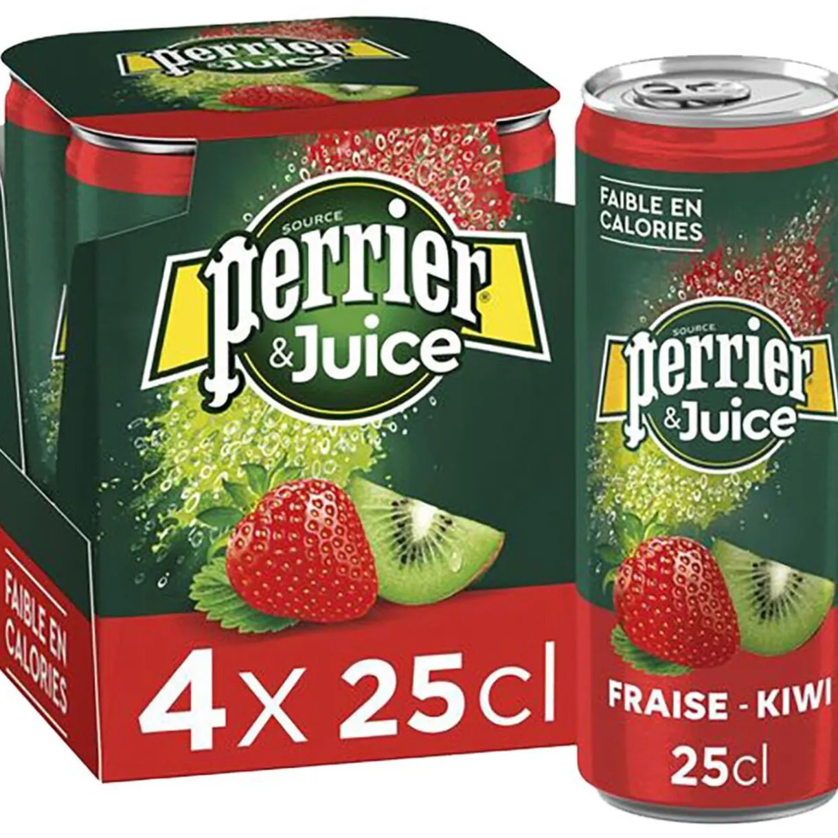 Sale Gifi Eau gazeuse Perrier fraise kiwi - 4x25 cl