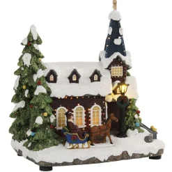 Gifi Eglise lumineuse résine^ Décoration Extérieure De Noël