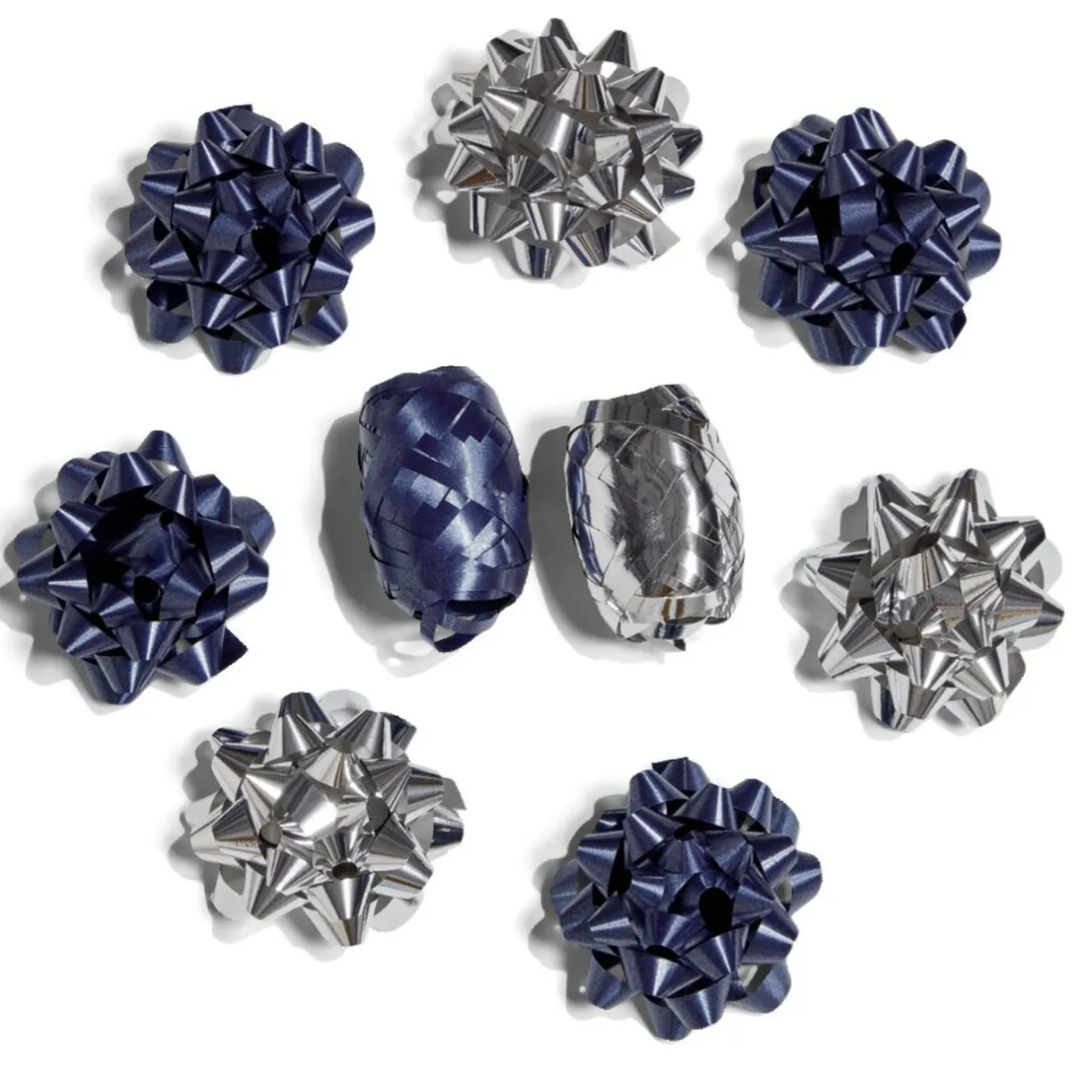 Gifi Ensemble papier cadeau Noël 2m x4 avec noeud x7 ruban x3 argenté bleu^ Loisirs Créatifs Et Emballage Cadeau