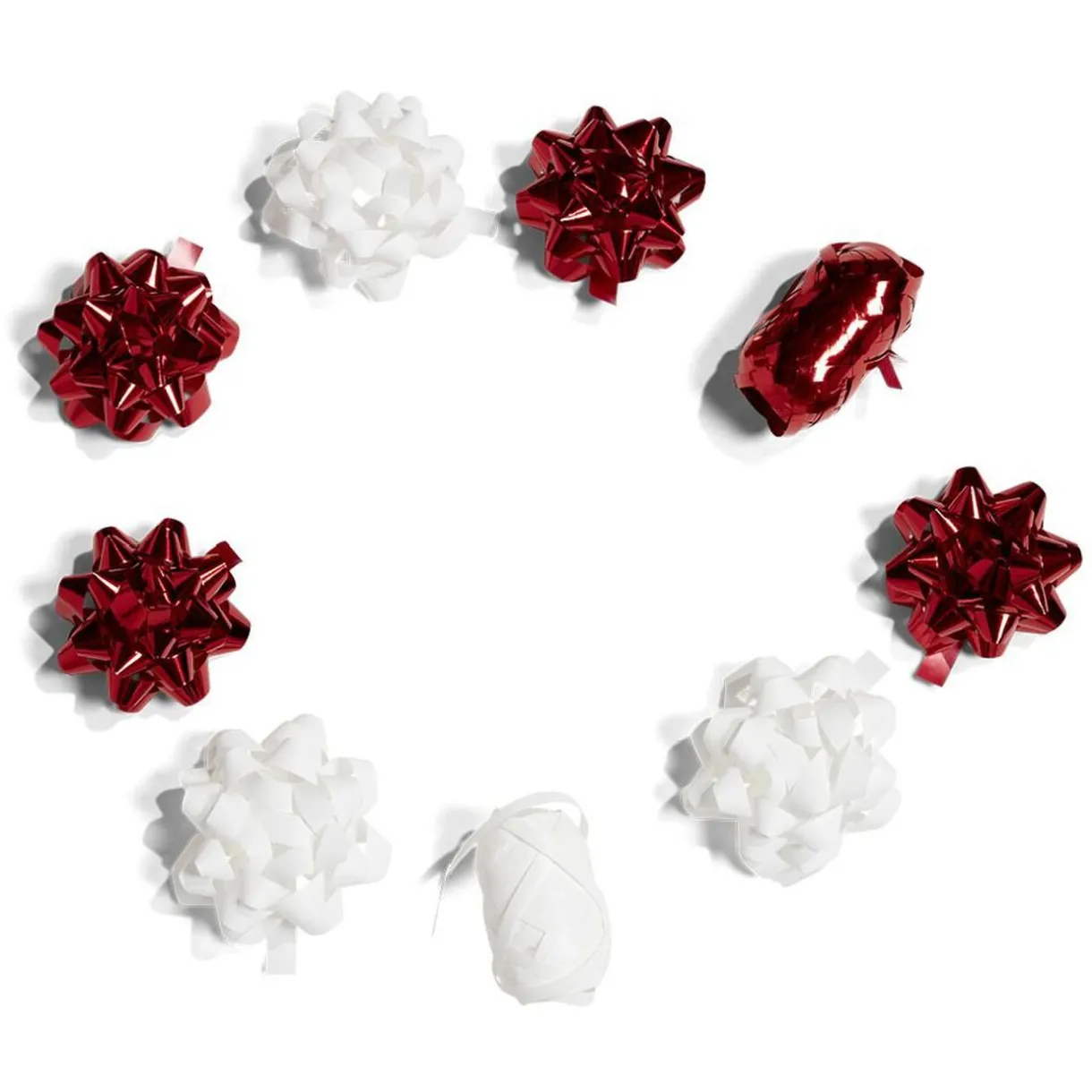 Gifi Ensemble papier cadeau Noël 2m x4 avec noeud x7 ruban x3 rouge et blanc^ Loisirs Créatifs Et Emballage Cadeau