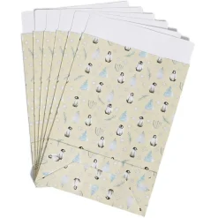 Gifi Enveloppe cadeau papier Noël motif pingouin x6 - 20x8xH28cm^ Loisirs Créatifs Et Emballage Cadeau