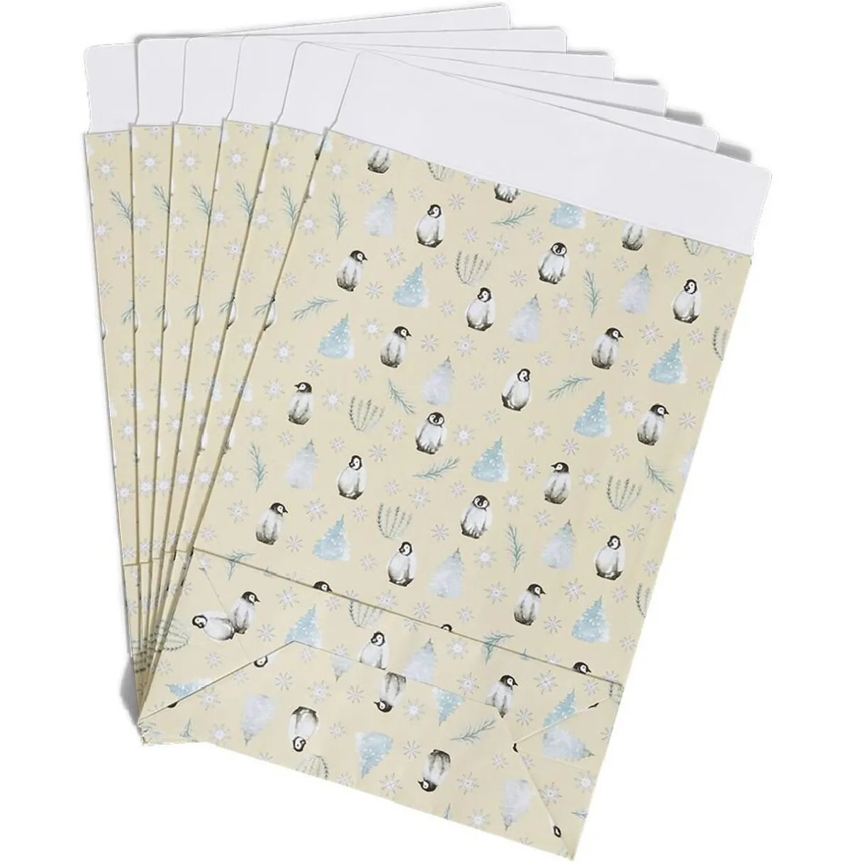 Gifi Enveloppe cadeau papier Noël motif pingouin x6 - 20x8xH28cm^ Loisirs Créatifs Et Emballage Cadeau