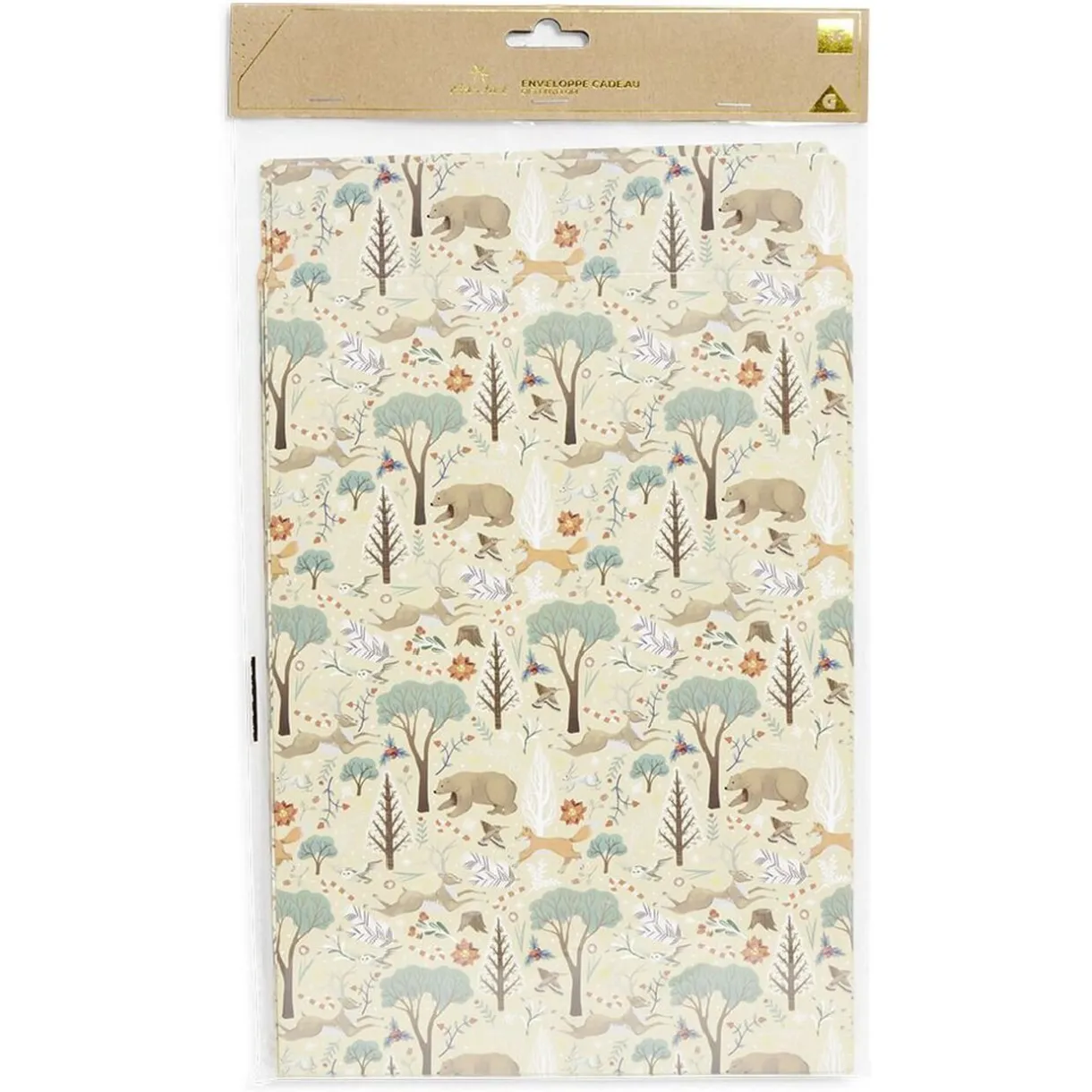 Gifi Enveloppe cadeau papier Noël motif nature x6 - 20x8xH28cm^ Loisirs Créatifs Et Emballage Cadeau