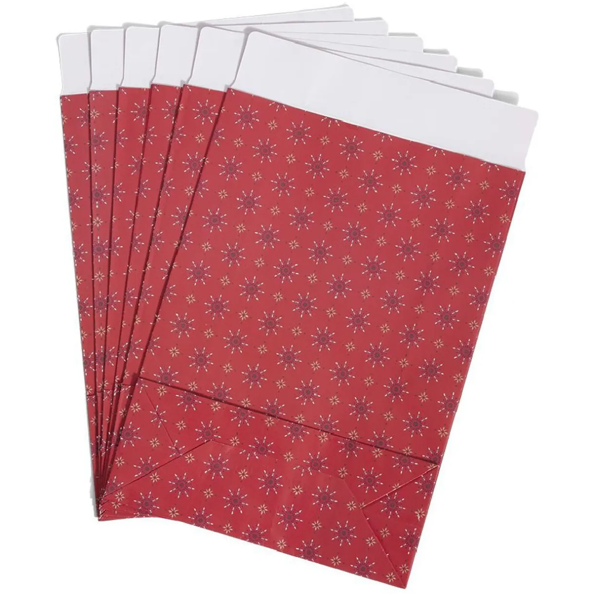 Gifi Enveloppe cadeau papier Noël traditionnel rouge x6 - 20x8xH28cm^ Loisirs Créatifs Et Emballage Cadeau