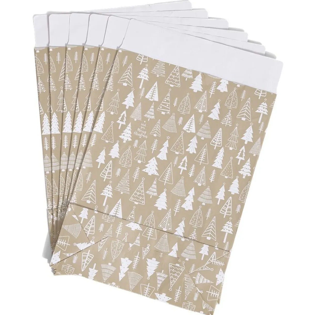 Gifi Enveloppe cadeau papier Noël motif sapin x6 - 20x8xH28cm^ Loisirs Créatifs Et Emballage Cadeau