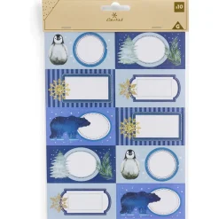 Gifi Etiquette cadeau autocollante Noël motif polaire 4x8cm x10^ Loisirs Créatifs Et Emballage Cadeau