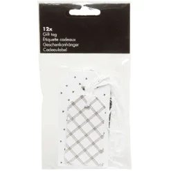 Gifi Etiquette cadeau blanc et noir x 12^ Loisirs Créatifs Et Emballage Cadeau