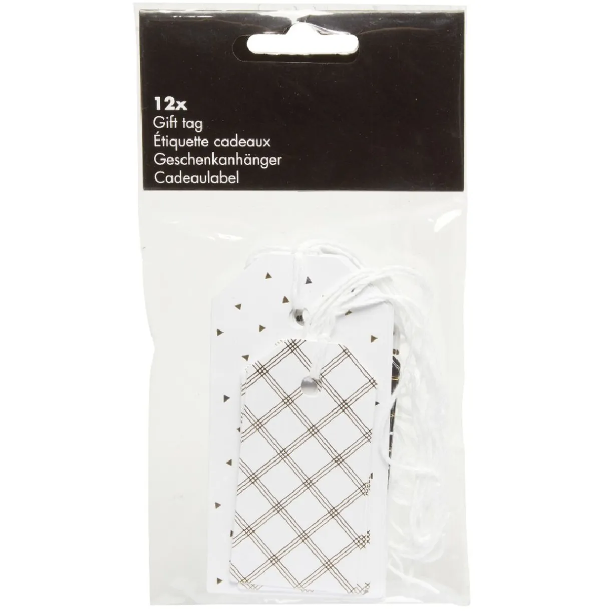 Gifi Etiquette cadeau blanc et noir x 12^ Loisirs Créatifs Et Emballage Cadeau