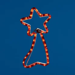 Gifi Etoile filante lumineuse rouge 35 cm^ Décoration Extérieure De Noël