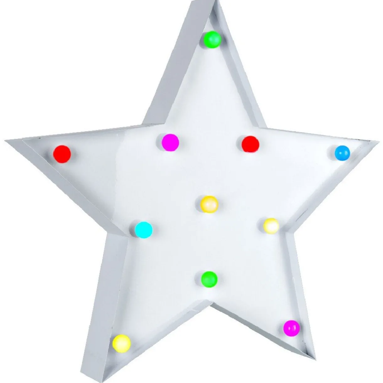 Gifi Etoile lumineuse blanche Noël à poser h. 32 cm^ Décoration Extérieure De Noël