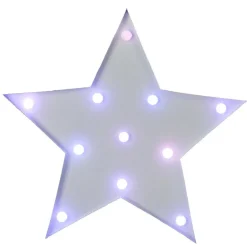 Gifi Etoile lumineuse blanche Noël à poser h. 32 cm^ Décoration Extérieure De Noël