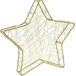 Gifi Etoile lumineuse en métal à poser 50 LED blanc chaud H29 cm^ Décoration Extérieure De Noël
