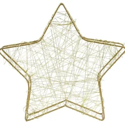 Gifi Etoile lumineuse en métal à poser 50 LED blanc chaud H29 cm^ Décoration Extérieure De Noël