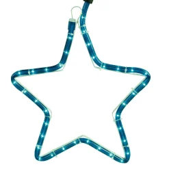 Gifi Etoile lumineuse tube bleue fixe h.30 cm^ Décoration Extérieure De Noël