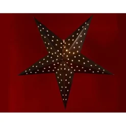 Gifi Etoile papier lumineuse noire 100 cm^ Décoration Extérieure De Noël