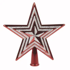 Gifi Etoile tête de sapin rouge^ Décoration Sapin