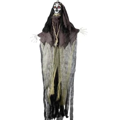 Sale Gifi Femme vaudou lumineuse Halloween à suspendre H120cm