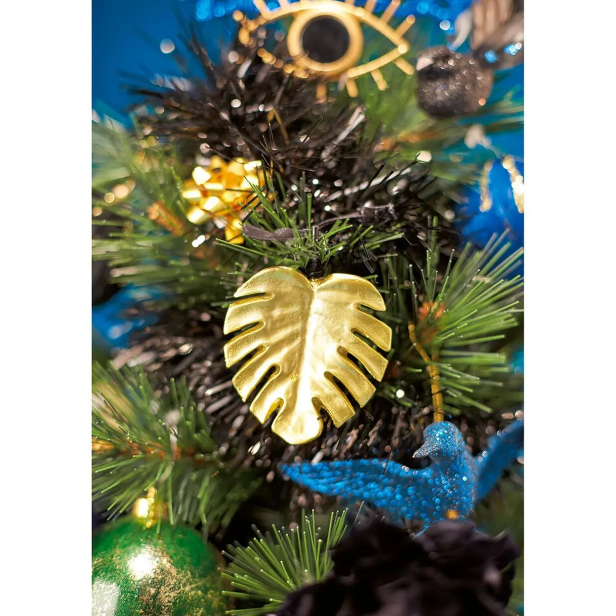 Gifi Feuille monstera à suspendre dorée^ Décoration Sapin