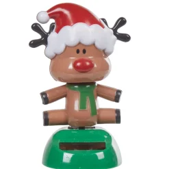 Gifi Figurine solaire Noël renne à bonnet^ Décoration Extérieure De Noël