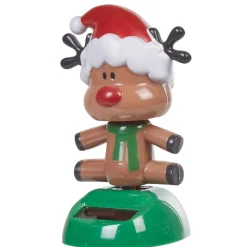 Gifi Figurine solaire Noël renne à bonnet^ Décoration Extérieure De Noël