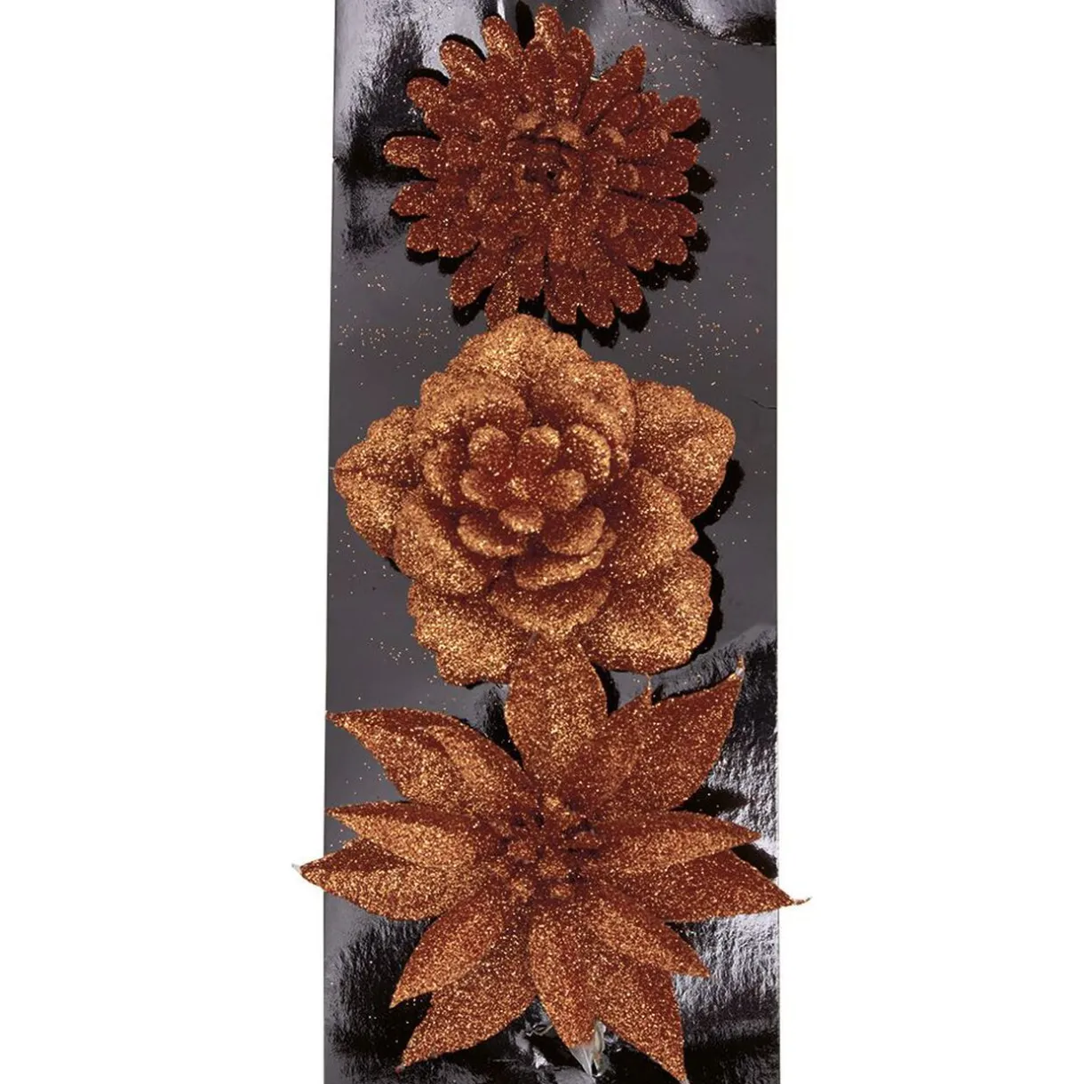 Gifi Fleur ambré à paillettes à suspendre x3^ Décoration Sapin