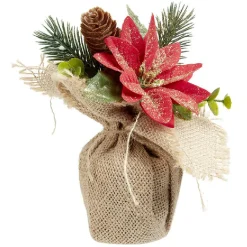 Gifi Fleur artificielle de Noël poinsettia rouge^ Table De Noël