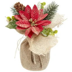 Gifi Fleur artificielle de Noël poinsettia rouge^ Table De Noël