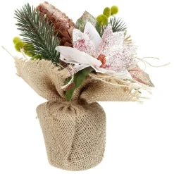 Gifi Fleur artificielle de Noël poinsettia rouge^ Table De Noël