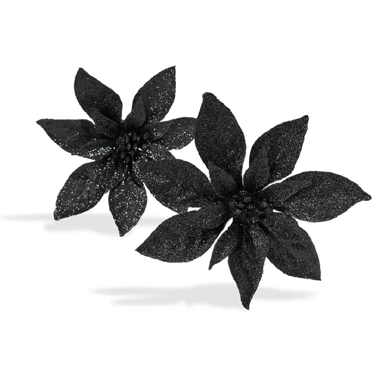 Gifi Fleur avec paillettes à clipser x 2 déco Noël^ Décoration Sapin