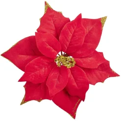 Gifi Fleur poinsettia à suspendre rouge Ø22cm^ Décoration Sapin