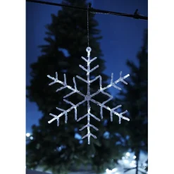 Gifi Flocon lumineux solaire blanc fixe^ Décoration Extérieure De Noël