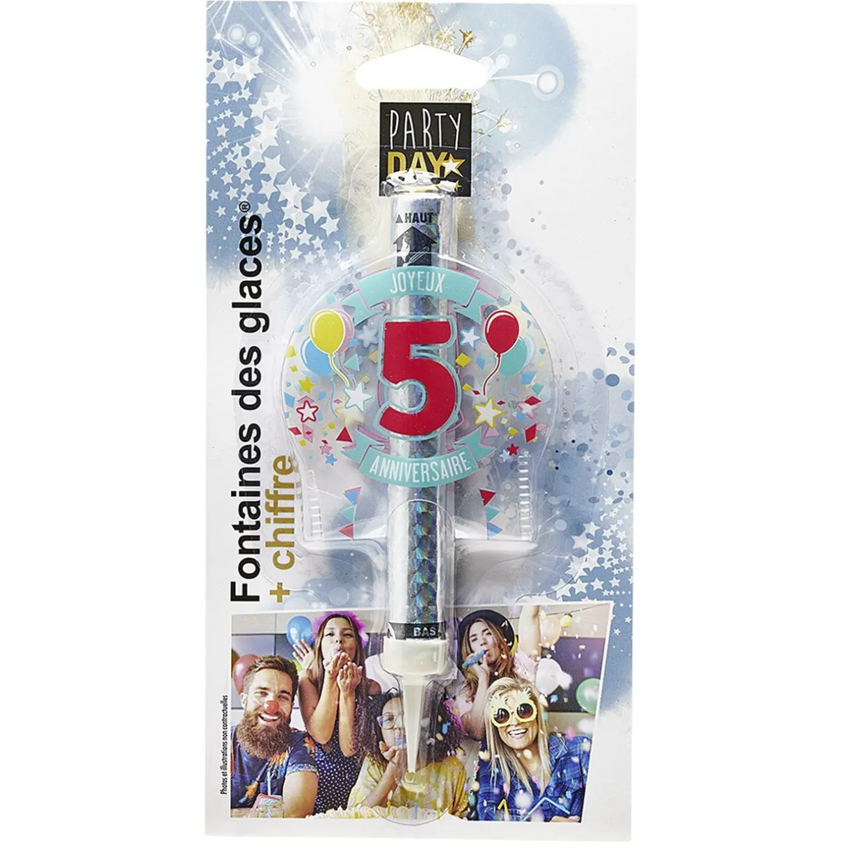 Clearance Gifi Fontaine de glace feu d'artifice bouteille chiffre 5