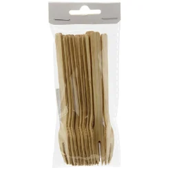 Sale Gifi Fourchette à cocktail en bambou x12
