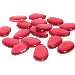 Outlet Gifi Galets décoratifs rouges transparents